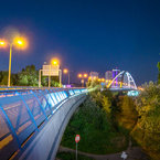 Osvetlenie konštrukcie mosta