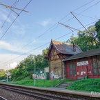 Pohľad na železničnú stanicu Železná studienka