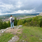 Výhľad z Ostrej hory na Spišské Podhradie a Spišský hrad