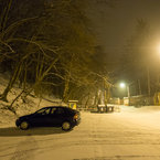 Zimné parkovanie pod Malou Baňou.