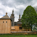 Gréckokatolícky drevený chrám svätého Michala v Ladomírovej. 