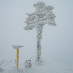 Kľak - vrcholový dvojkríž v zime.