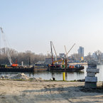 Stavenisko na ľavom brehu Dunaja