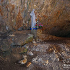 Socha sv. Jozefa v Mojtínskej jaskyni.