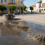 Skákajúca fontána vodníka Valentína.