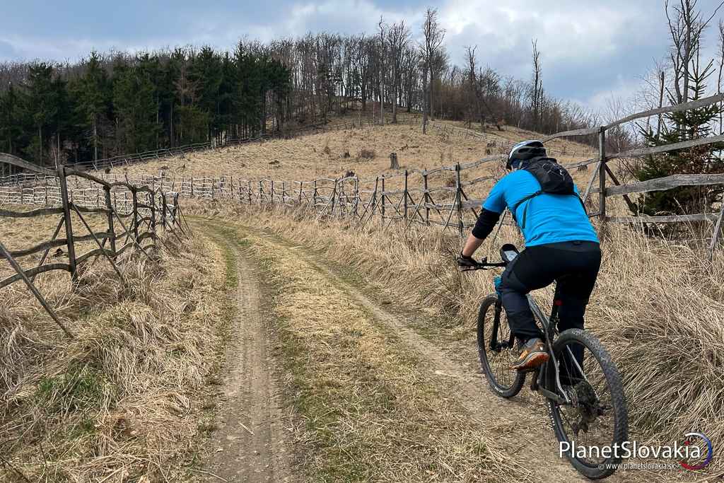 Na hlavnom hrebeni pohoria Tribeč medzi Javorovým a Mišovým vrchom sa nachádzajú jedny z najkrajších častí cyklohrebeňovky.