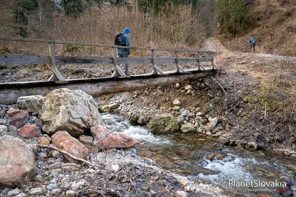 Prvé metre túry vedú  z Starej doliny do sedla za Kraviarskym.