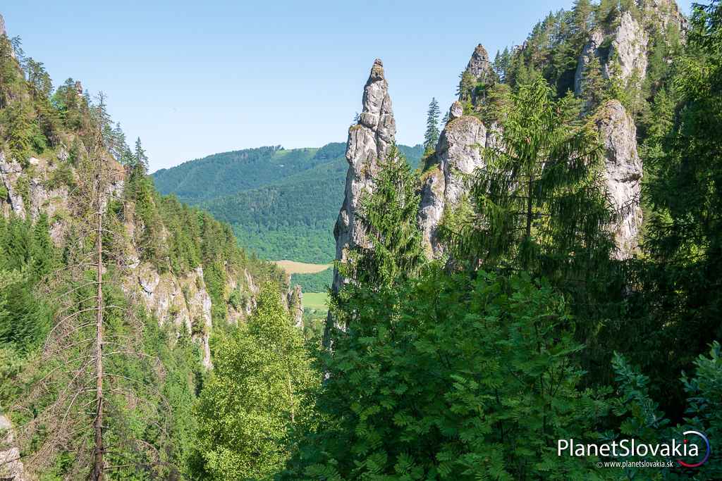 Veľká Sokolia veža. Jednoznačne najpútavejšia skalná forma Zbojníckeho chodníka nad Terchovou.